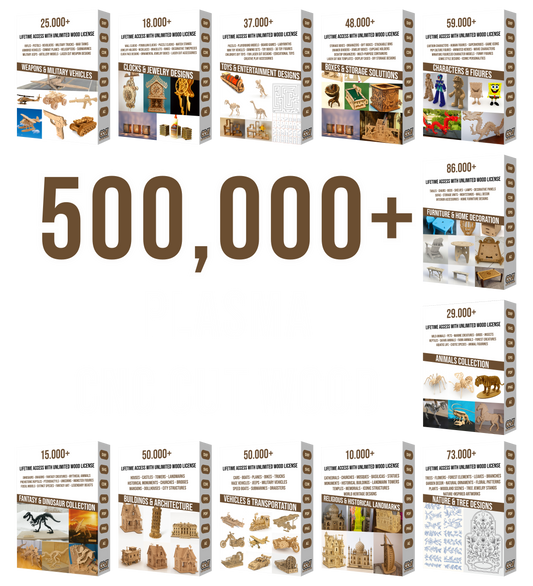 500,000+ Wood & CNC Cut File Megabundle — Ultimate Laser & Router Design Library